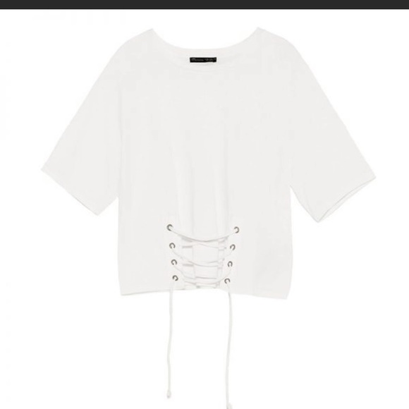 Zara Tops - zara front lace up corset shirt